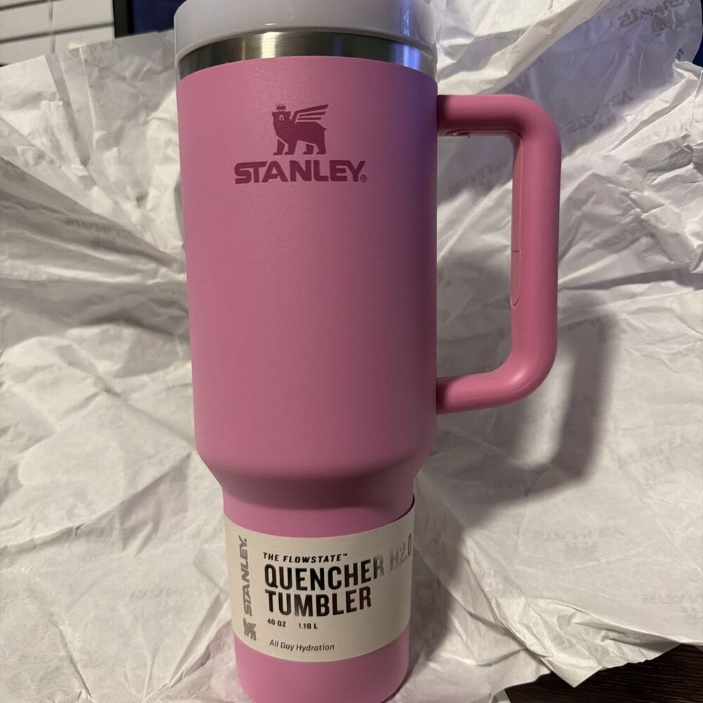 Stanley Pink Peony 40 oz The Flowstate Quencher H2.0 Tumbler